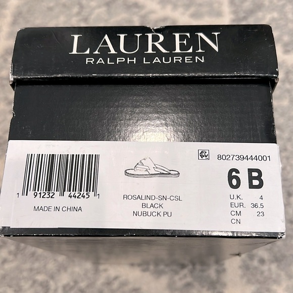 🖤 Ralph Lauren Rosalind Black Sandals in Size 6! - Picture 3 of 9